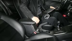 Car Arm Rest Pad Elbow Support Cushion with USB Port Storage 5CM Retractable Auto Armrest Accessories