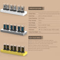 WIFI Control IPS Nixie Tube Alarm Clock with Colorful RGB Lights for Game Room Decoration.DIY Clock Faces and Pictures.Gift Idea. 