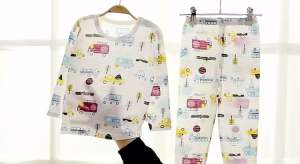 ชุดเด็ก ชุดนอนเด็ก ชุดเด็กผ้าใยไผ่ พร้อมส่งจากไทย