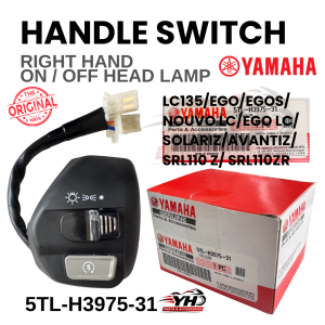 100% ORIGINAL YAMAHA HANDLE SWITCH RIGHT HAND  ON / OFF HEAD LAMP LC135/EGO/EGOS/ NOUVO LC/EGO LC/ SOLARIZ/AVANTIZ