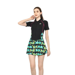 Baju renang wanita dewasa model rok motif melar kanan kiri