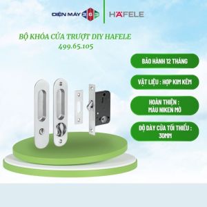 Hafele Bộ Khóa Tay Nắm Cửa Trượt Gỗ 499.65.105 Hợp Kim Kẽm Màu Niken Mờ Độ Dày Tối Thiểu 30mm Thiết Kế Hiện Đại - STM