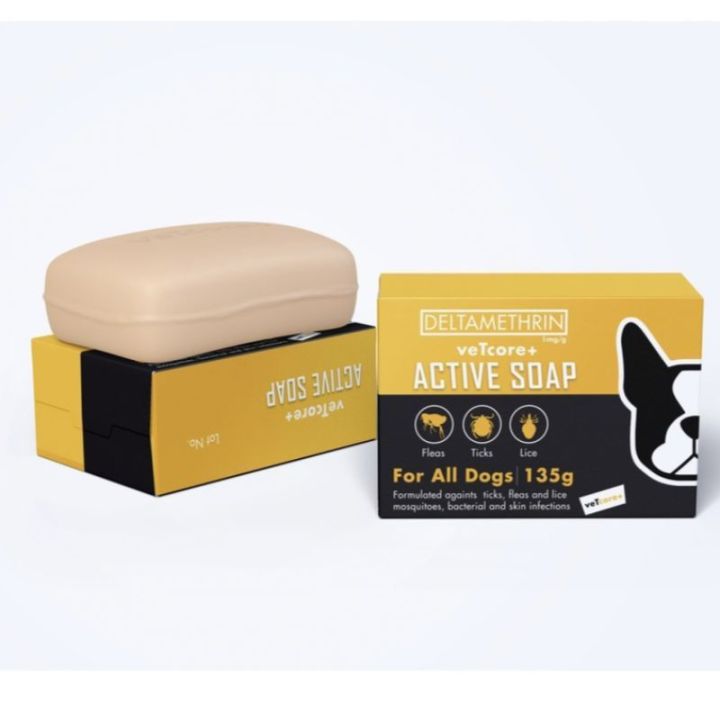 【COD】 Vet Core Active Soap Anti Tick Flea Soap for Dogs Lazada PH