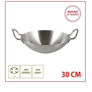 Calypso Wajan Penggorengan 30cm Stainless Steel Diameter Ukuran 30 cm