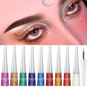 [Medona]1 Pcs 16 Colors Liquid Shiny Eyeliner Quick-drying Long Lasting Non-smudge Diamond Glitter Eyeliner Pen Colorful Green Yellow Gold Silver Orange Blue Purple Waterproof Liquid Eyeliner