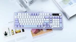 คีย์บอร์ดกลไก Black Jue ak980 สามรุ่น 98 พร้อมการแข่งขันวิทยุเกมพร้อมหน้าจอ 2.4g/บลูทูธ/สาย