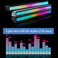 Sound Pickup Rhythm Lights RGB LED Atmosphere Light DJ Car Sound Control Colorful LED Strip Environment Disco Light Bar 32-bit Music Level Voice Control Audio Display Lamp or Home Office Outdoor Voice Activated Ambient Light. 