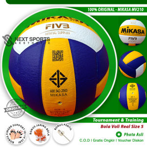 Bola Voli Original 100% Asli Mikasa MV210 Empuk Voley Ball Bola Poli Bonus Finger Support