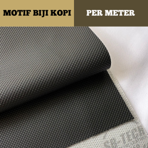 RJ Kulit Wirio Biji Kopi Hitam Per Meter Jok Motor Mobil SB TECH Lapisan Lembaran Kualitas Premium