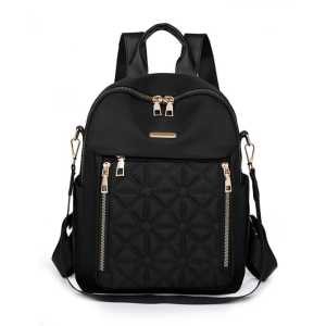 Tas Ransel Wanita Waterproof Bahan Nylon Fashion Style Korean Khaki Model Terbaru Kasual Anti Air