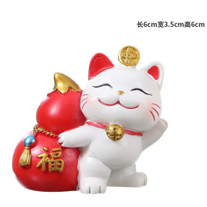 【H & L Welcomebaby】财源滚滚 Lucky Cute Kawaii Cat cny decoration 2024 Shaking Head Cat Fortune Sculpture Office Study Desktop Decoration 锦鲤猫 招财猫摇头款