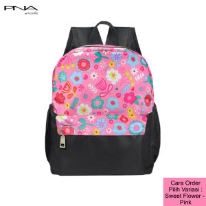 Peonia PNA SWEET FLOWER Ransel  Tas Wanita Laptop Punggung  Kantor Kerja Sekolah Kuliah Outdoor Trendy Fashion Style Travel Casual Backpack Anak Remaja Perempuan Selempang Cewek Bag