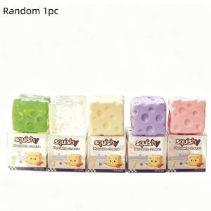 XYAX Mềm mại Đồ chơi bóp mô phỏng bơ Tăng trưởng chậm Phục hồi chậm Đồ chơi bóp hình phô mai Đồ chơi giác quan Làm thủ công Đồ chơi giảm căng thẳng hình phô mai Đồ chơi để bàn