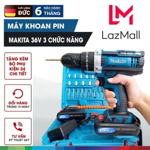LazMall Giảm Giá Máy Khoan Pin Cực Tốt Giảm Giá Khuyến Mãi Hấp Dẫn Máy Khoan Pin Makita 36v CAO CẤP 3 Chức Năng Có Búa Máy Bắt Vít 100% Lõi Đồng- Tặng Kèm Bộ Phụ Kiện 24 Chi Tiết Nhật Bản - 100% Chính Hãng