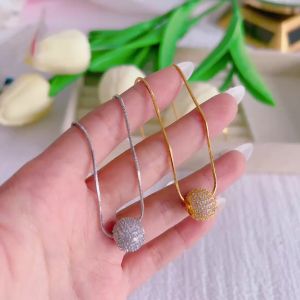 {loại1} Dây chuyền mì charm hạt châu gắn đá cz nhân tạo bền màu trang sức Kami DMC29