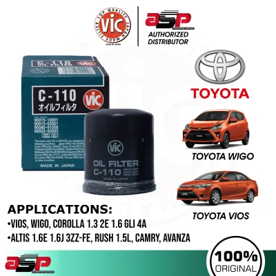 VIC C-110 Oil Filter for Toyota Wigo Vios Avanza Altis Rush Yaris Rav4 Echo