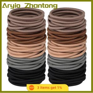 Aryio ยางรัดผมเด็กผู้หญิง100ชิ้นยางมัดผมเชือกยางยืดรัดผมหางม้าที่มัดผม
