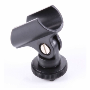 1 PC Microphone Clip Stand 19mm Plastic Mic Microphone Holder Clip with Hot Shoe For DSLR Camera Microphone Clip