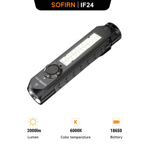 Sofirn if24/if24 Pro đèn RGB 2000lm mạnh mẽ Đèn pin Led 5V 2A 18650 USB C có thể sạc lại đèn pha Spotlight Torch cho các kịch bản khác nhau