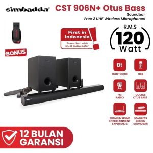 Simbadda CST 906N+ Soundbar Otus Bass Dual Subwoofer Speaker Karaoke TV Home Theater Karaoke Simbadda CST 906N plus