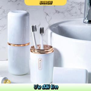 SHNGki Travel Portable Toothbrush Cup Bathroom Toothpaste Holder Storage Case Box Organizer Travel Toiletries Storage Cup New Creative