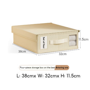 Tidy House Wardrobe Organizer Foldable Clothes Storage Box with Cover Stackable Bed Sheet Desk Organizer Box Basket