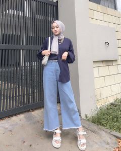 KULOT JEANS HIGHWAIST KULOT JEANS CELANA PANJANG WANITA JEANS WANITA CELANA KEKINIAN