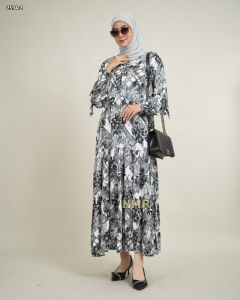 NMR Midi Dress Rayon Viscose Kerut Vol 2594-2