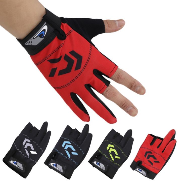 1 Pair Professional Fishing Gloves Non-slip Gloves Free Size Fishing Glove