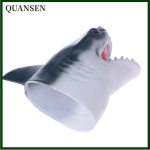 QUANSEN Shark Arm Glove Hand Puppet Toy Soft Rubber Shark Glove Interactive Toy