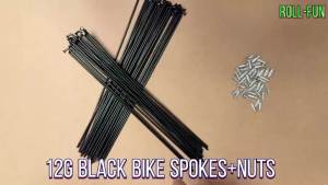 2026 Heavy Duty 12G Black Bicycle Spokes 12 Gauge 248-298mm Dia=2.5mmAnti-rust Steel Wheel Spokes for E-bike MTB BMX Bike 20pcs/Lot