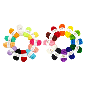 12 Colors Hand Knitting Yarn Colorful Yarn Soft Yarn 4ply Crochet Yarn Knitting Accessories for Sweaters Hat Socks