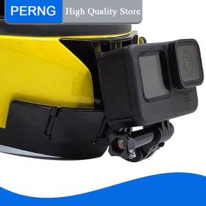 [PERNG] Tehe Full Face Helmet Chin Mount Holder for Hero 11 10 9 8 7 DJI Insta360 Camera Strap Flodable Front Chin Mount Accessory