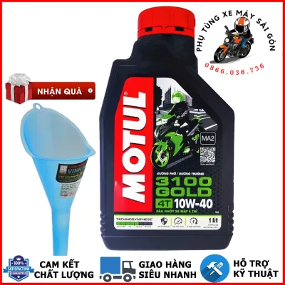 Nhớt MOTUL 3100 10W40 dùng cho xe côn tay xe số [Mua 5 tặng 1 phểu]