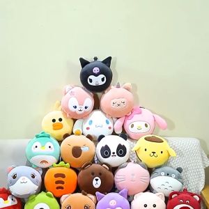 Cute Cartoon 2 in 1 Eye Mask Toy Pendant Soft Blackout Sleep Mask Gift for Girls