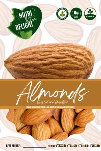 Almonds Premium Unsalted Nuts | Raw or Roasted Healthy Snack | High Protein Nut Snack | 100g 250g 500g 1kg