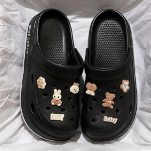 [Free Shipping] Summer outdoor clogs for men and women EVA thick-soled closed-toe sandals non-slip wear-resistant breathable beach couple slippers