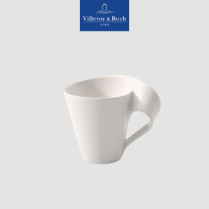 Bộ Bát Đĩa Ấm Trà Sứ Cao Cấp NewWave Villeroy & Boch Thiết Kế Hình Vuông Lượn Sóng - Hàng Chính Hãng Nhập Khẩu Tại Đức