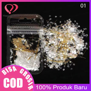 Payet Glitter Warna-Warni Bentuk Kelopak Bunga Cherry 3D Untuk Dekorasi Nail Art