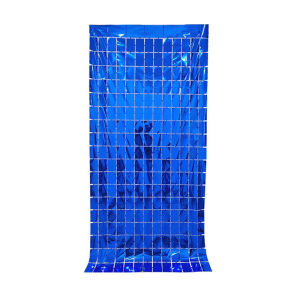 2m Square Curtain Tinsel Anniversary Wedding Valentines Day Decoration Small Square Foil Curtain