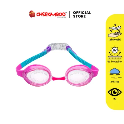 Cheekaaboo Kids Silicone Swim Goggles – Leak-Proof UV Protection Swimming Goggles with Adjustable Nose Bridge & Quick Strap (3–14 Years)