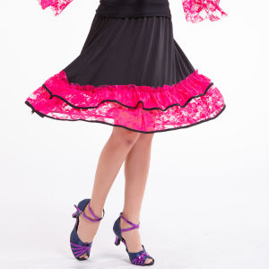 ชุดเต้นรำบอลรูม ชุดลูกไม้ ชุดการแสดงบนเวที ชุดแข่งขันทีม ชุดเต้นรำ ชุดลูกไม้สั้น ชุดสวิงขนาดใหญ่