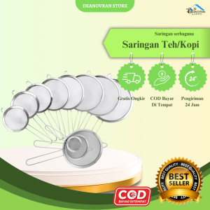 DNV - SARINGAN MINYAK TEH KOPI TEPUNG UKURAN 8CM CEKO JERUK SANTAN STAINLESS STEEL