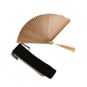 HUNIU HOUSE Đồ cổ Nhỏ Cổ điển Thủ công Di động Gấp Quạt Kimono Quạt nhảy Đồ trang trí Quạt tre