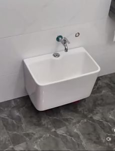 Mop Sink Mop Bucket Laundry Pool Balcony Mop Basin Sink New model of wall-mounted suspended washbasin for home use small-sized colorful ceramic mop bucket Mop Sink Mop Bucket