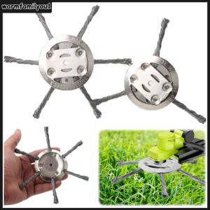 【warmfamilyou1】 2 PCS Steel Wire Wheel Grass Trimmer Head Removal Rust&Moss Universal Weed Brush Lawn Mower Head for Home Brushcutter