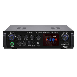เพาเวอร์แอมป์ บลูทูธในตัว AV-8288BT จอแสดงผล LED แอมป์ขยายเสียง เครื่องเสียงบ้า รองรับ USBFMSD