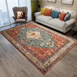 Vintage R Ethnic Rug Turkish Persian Design Home Car for Living Room Bedroom Decor