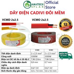 Dây điện CADIVI đôi mềm Vcmd Vcmo 2x0.5mm2 | 2x0.75mm2 | 2x1.0mm2 | 2x1.5mm2 | 2x2.5mm2 | lõi đồng cao cấp