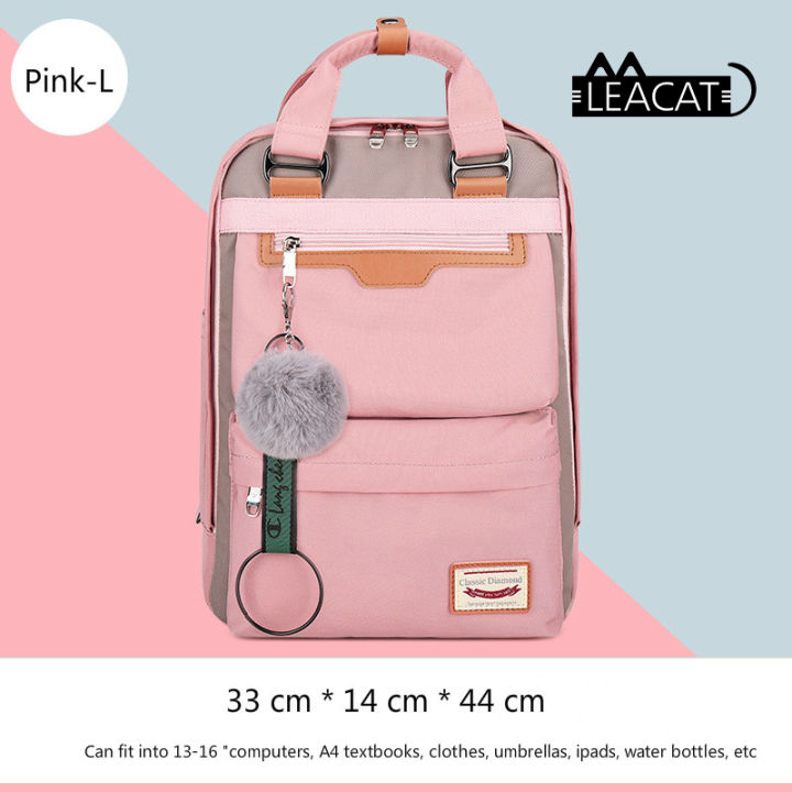 Leacat Girls Backpack Nylon Waterproof New Middle School Students laptop  Backpacks School bags for girls Lazada PH - Main Image